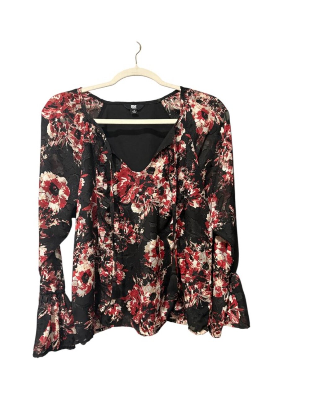 Frye Floral Bell Sleeve Blouse - Picture 2 of 7